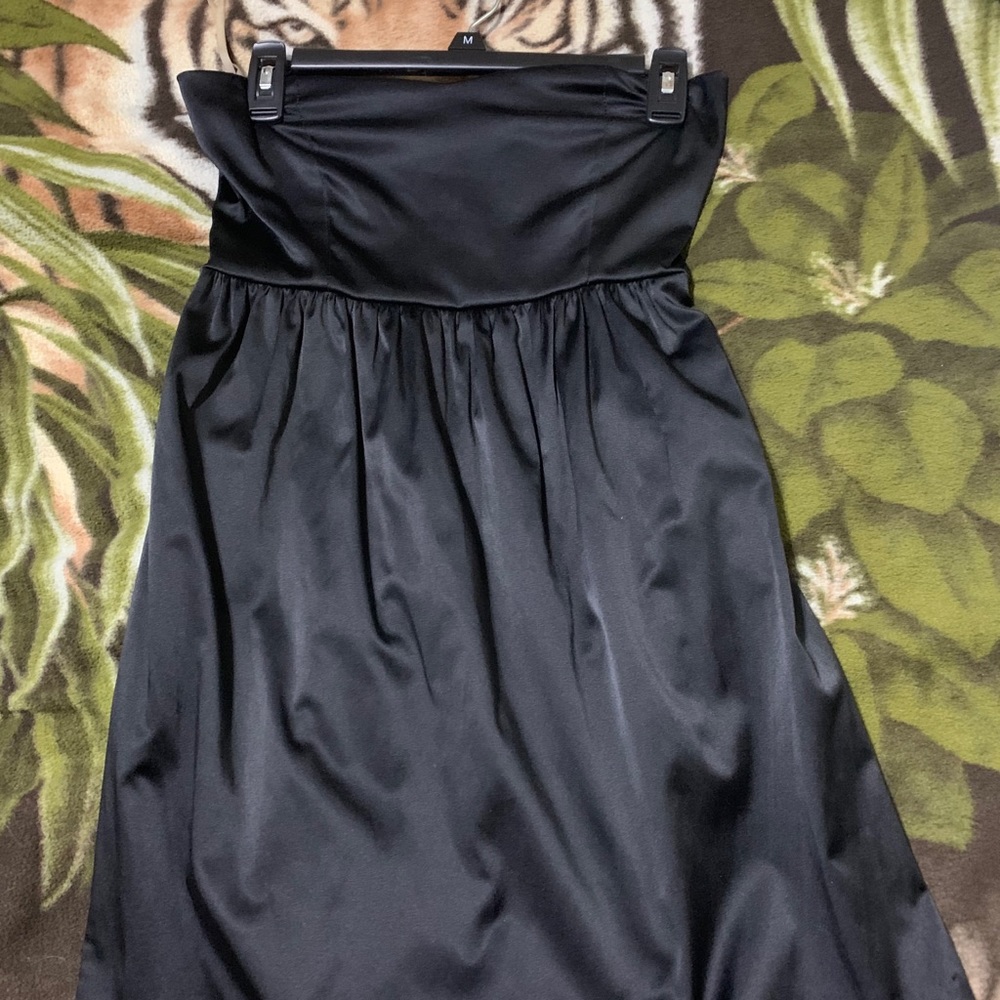 Strapless black dress